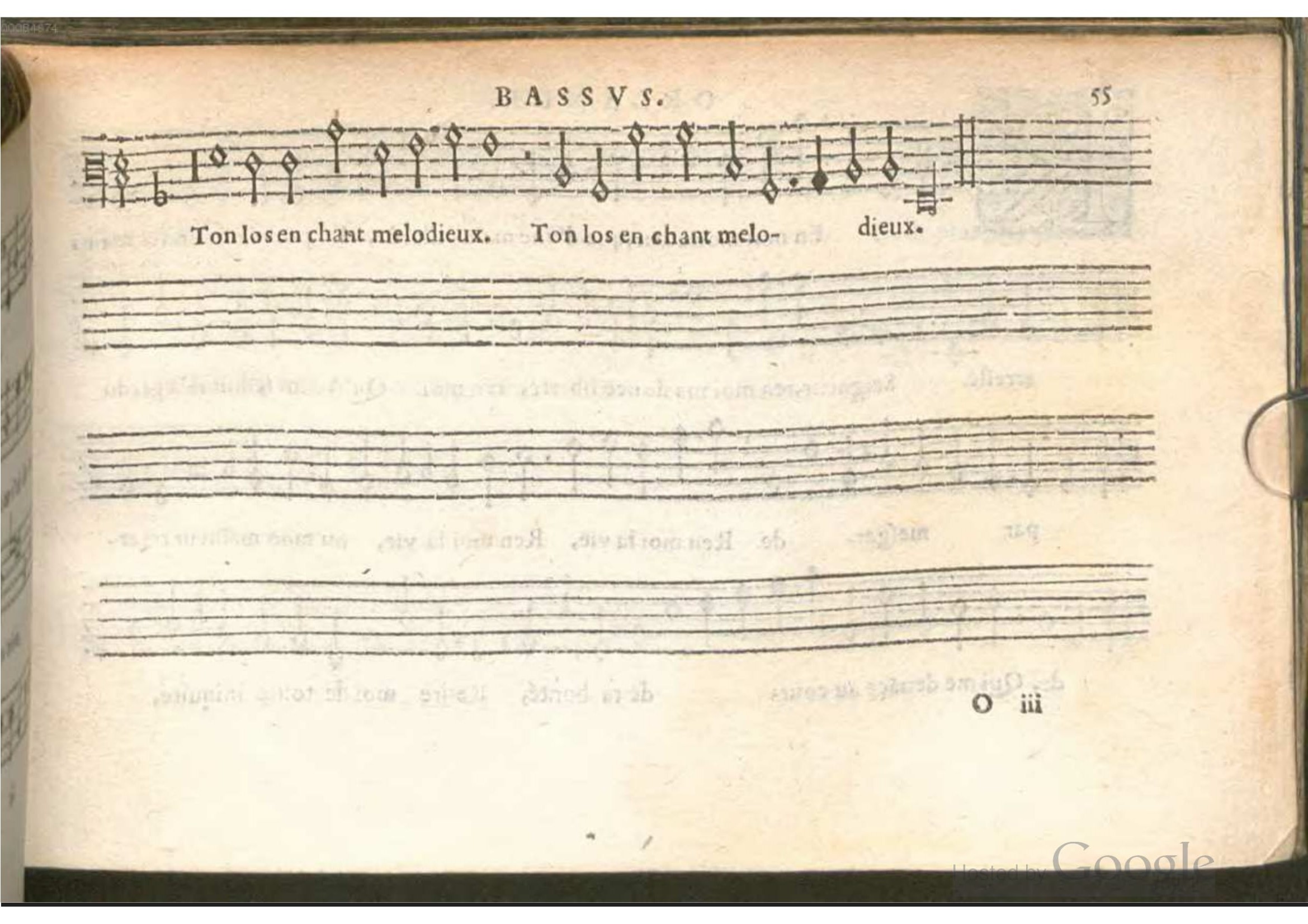 1576 - [Pierre de Saint-André] - Trésor de musique d’Orlande de Lassus Bassus - BSB Munich