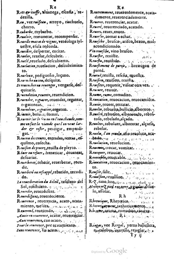 1621 - Adrian Tiffaine - Trésor des deux langues espagnole et française - BM Lyon