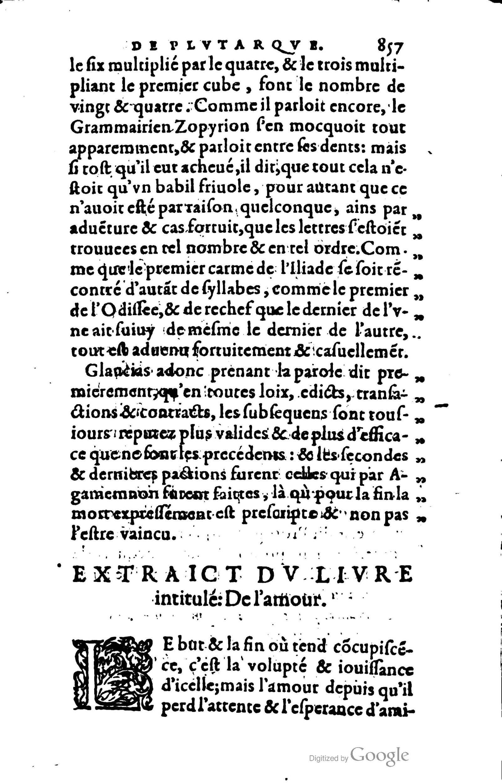 1578 - Jean Poupy - Trésor des morales de Plutarque - BSB Munich