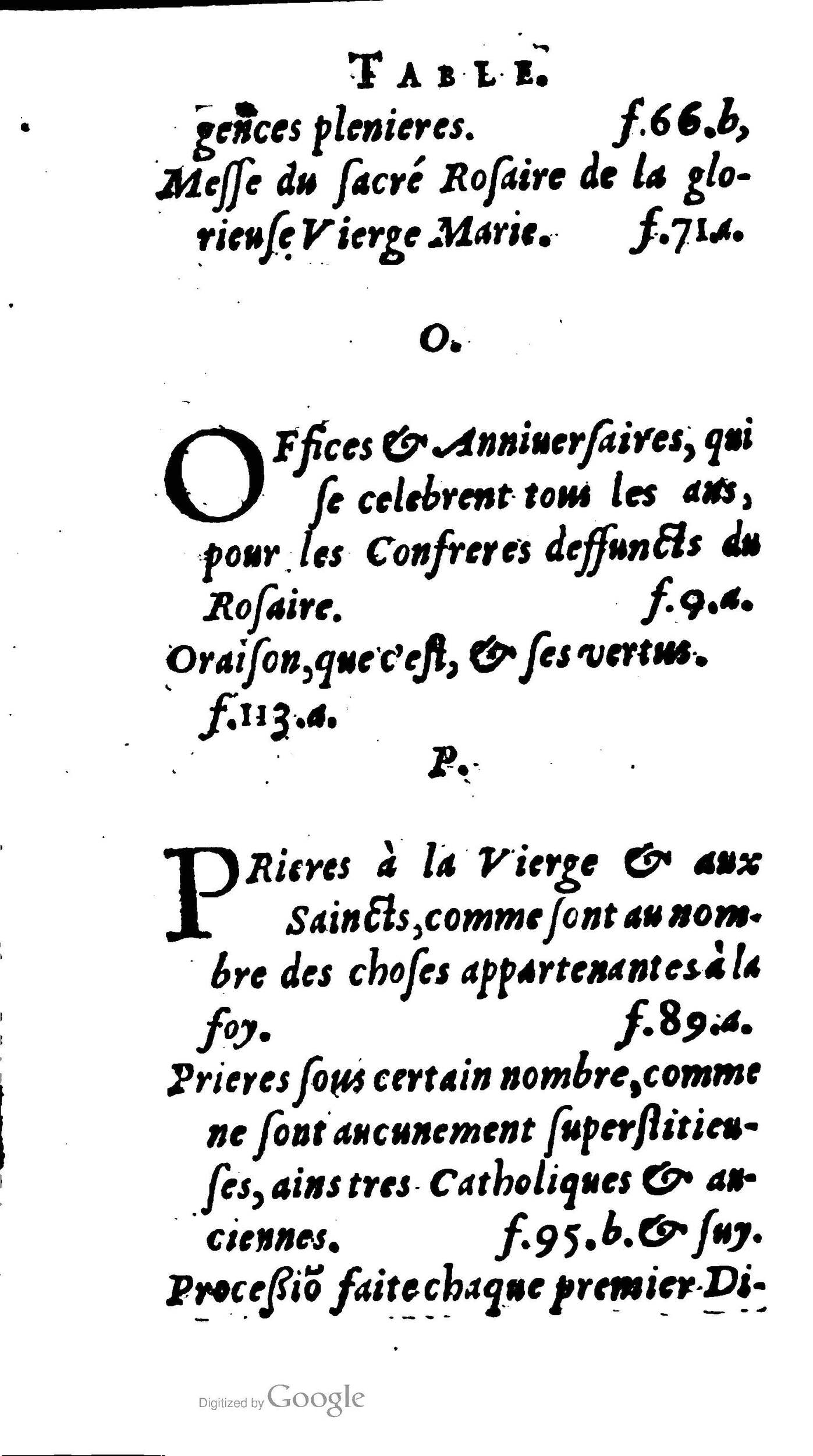 1604 - Jean Le Bouc - Trésor des indulgences du Saint Rosaire - BM Lyon