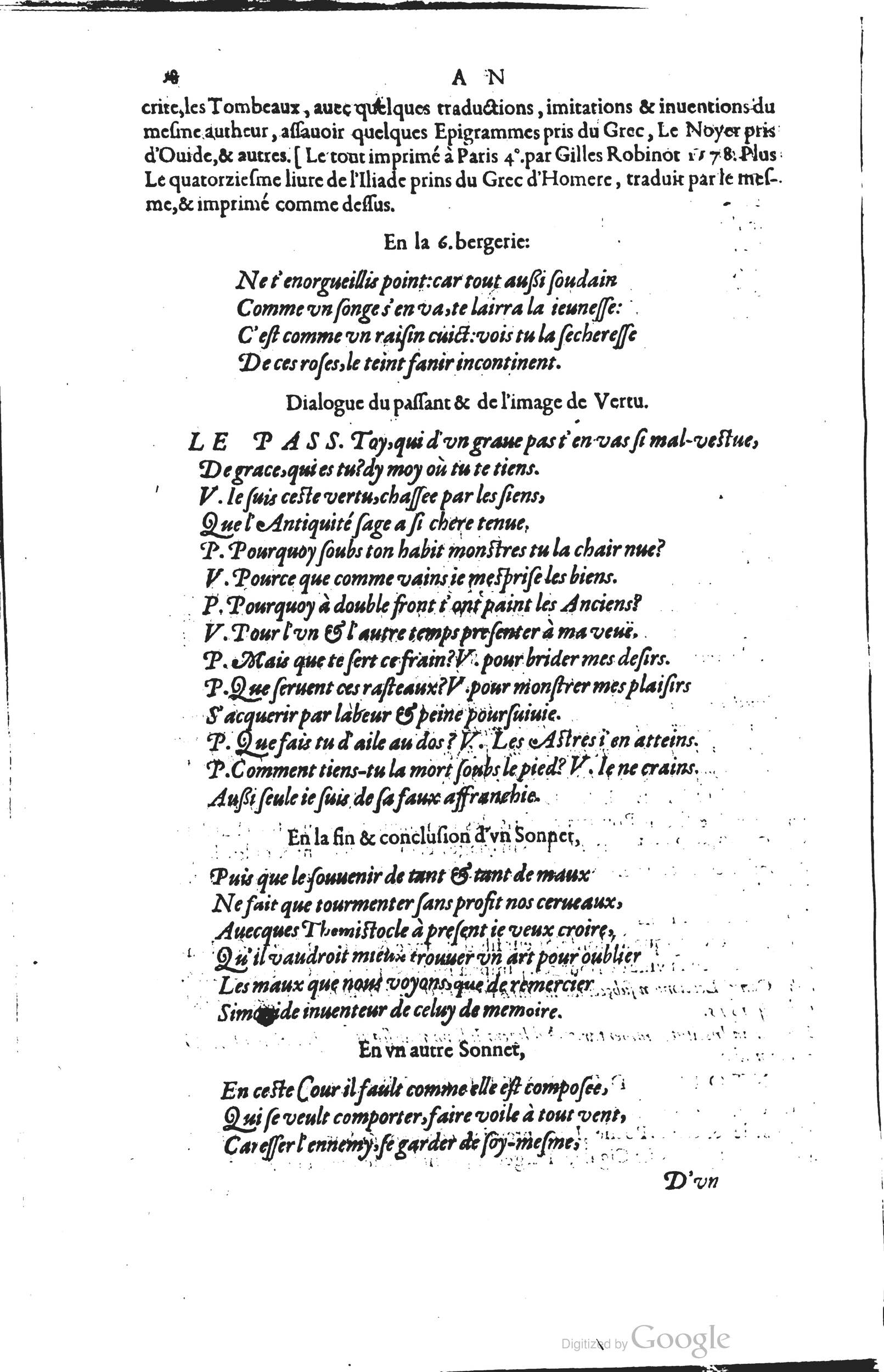 1585 - Barthélemy Honorat - Bibliothèques françaises - BSB Munich