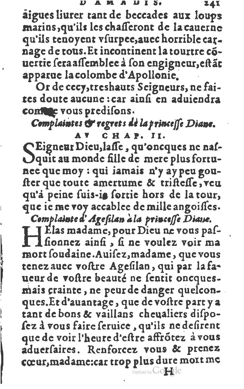 1582 - Jean Huguetan - Trésor des Amadis T. 1 - BM Lyon