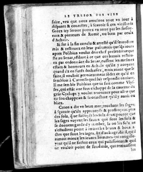 1574 - Benoît Rigaud - Trésor des vies de Plutarque - Avignon