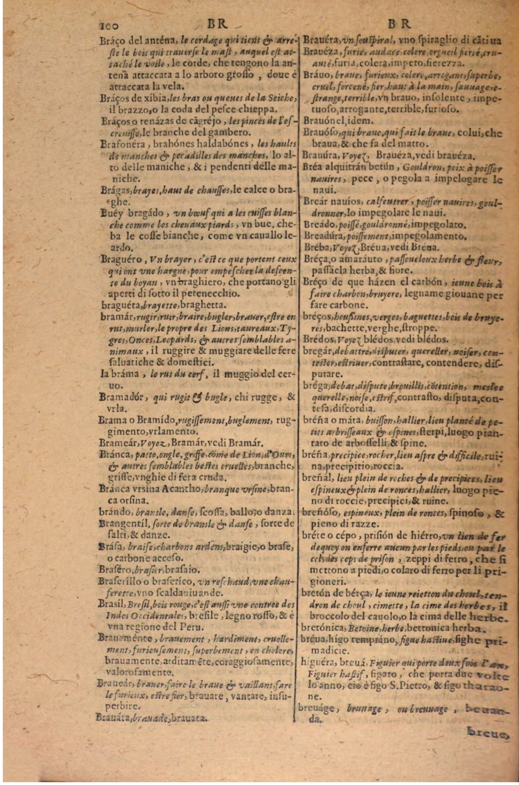 1606 - Samuel Crespin - Thresor des trois langues, francoise, italiene et espagnolle - BSB Munich