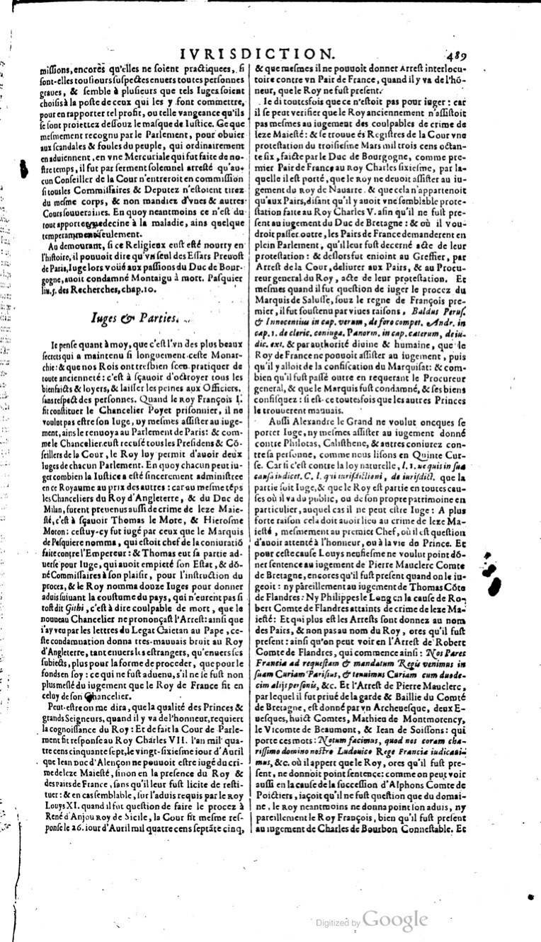 1629 - Veuve Nicolas Buon - Trésor du droit français (29620 T. 2) - BM Lyon