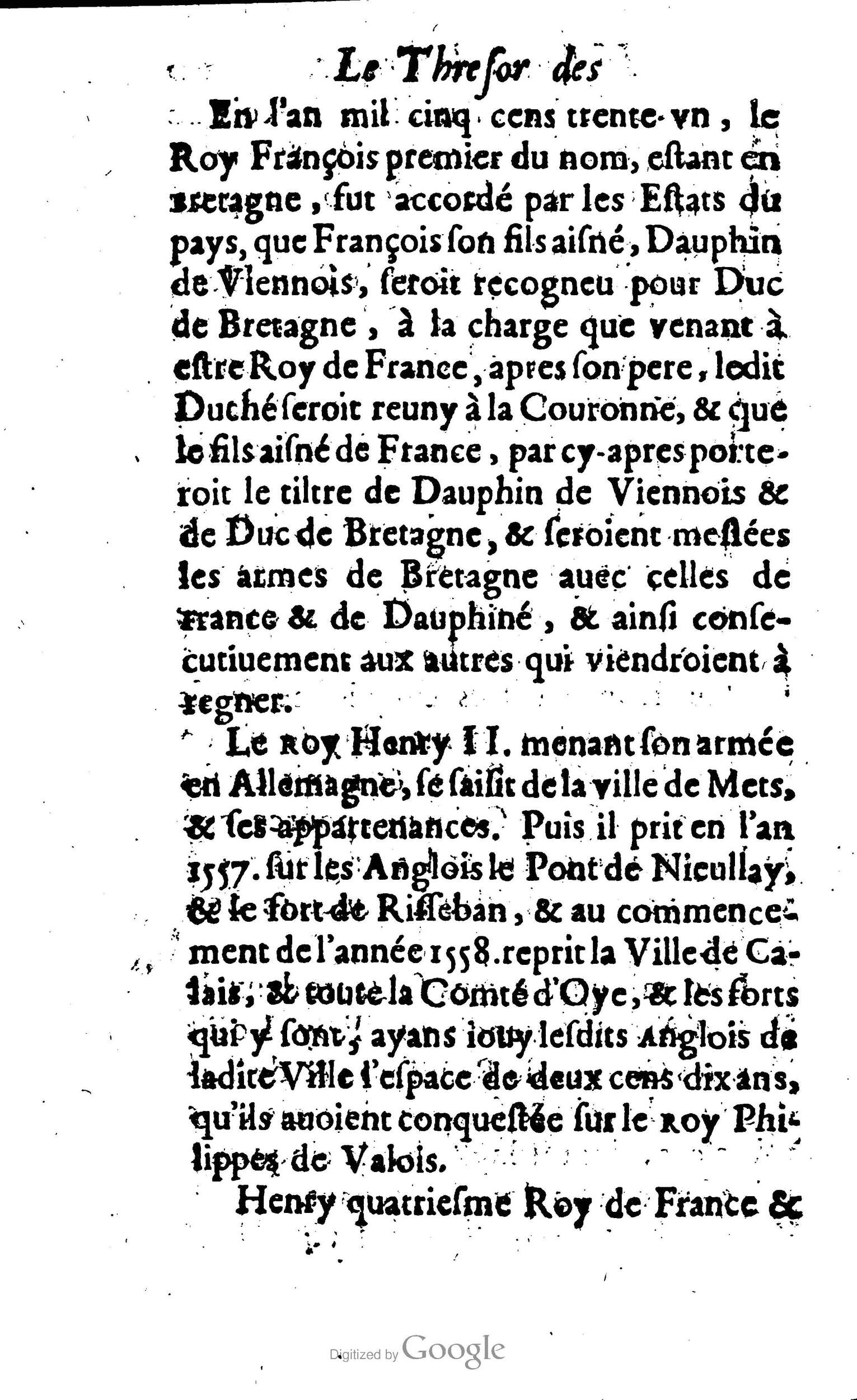 1638 - Jean Corrozet - Trésor des histoires de France - BM Lyon 1638 - Jean Corrozet - Trésor des histoires de France - BM Lyon