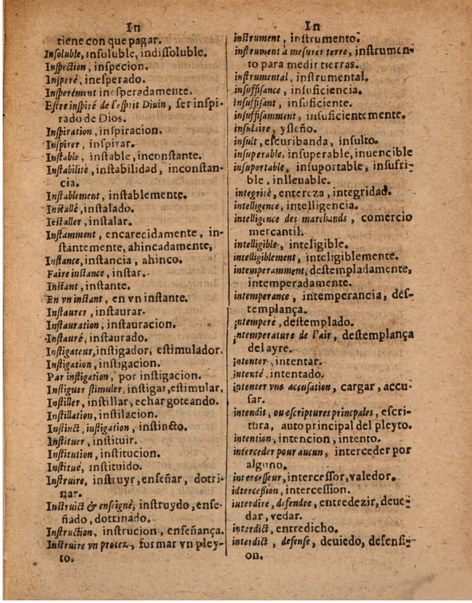1624 - Hubert Antoine - Trésor des deux langues espagnole et française (Seconde partie) - BSB Munich