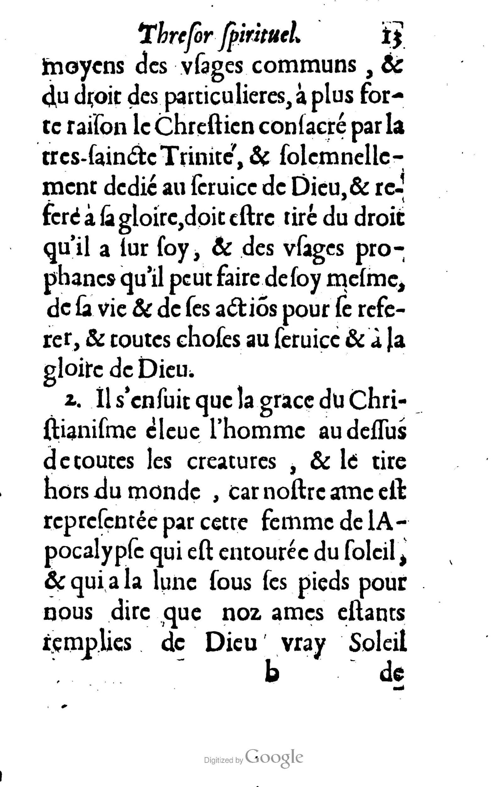 1633 - François Waudré - Trésor spirituel contenant les excellences du christianisme - BM Lyon