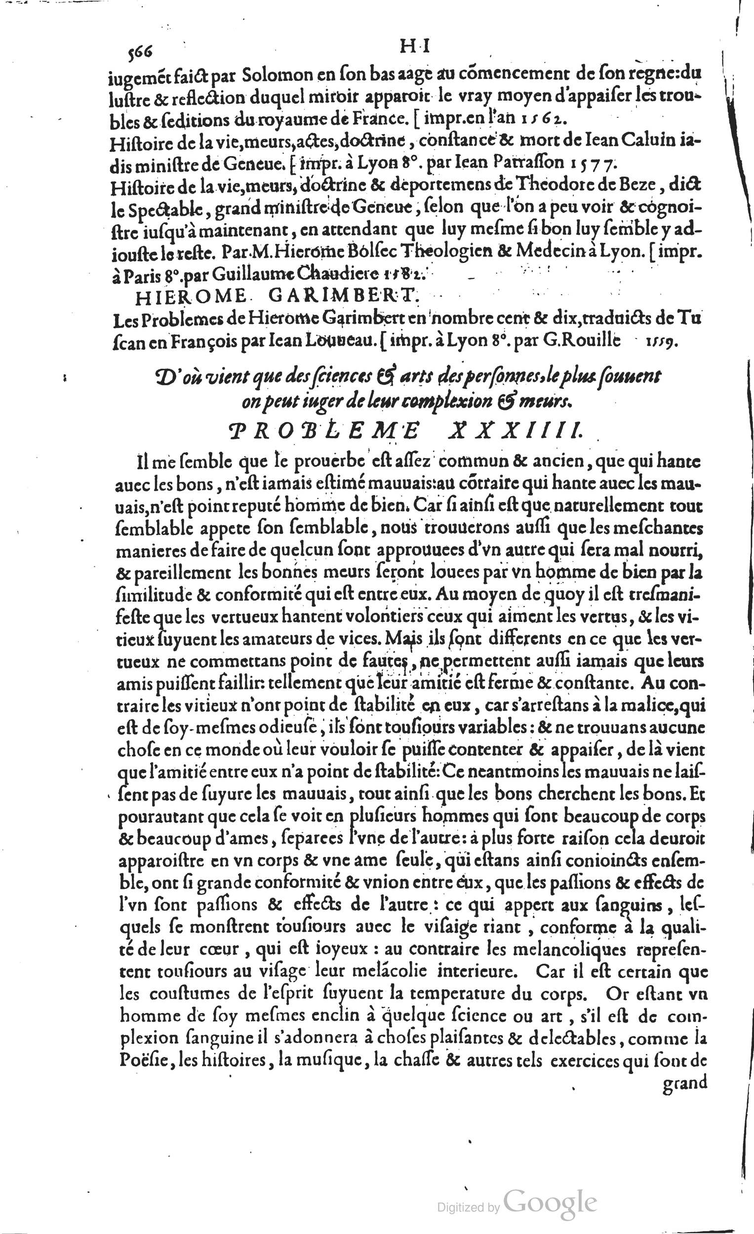 1585 - Barthélemy Honorat - Bibliothèques françaises - BSB Munich