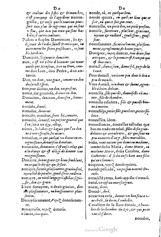 1621 - Adrian Tiffaine - Trésor des deux langues espagnole et française - BM Lyon