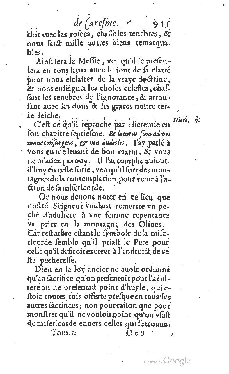 1607 - Nicolas Du Fossé - Trésor quadragésimal - T 01 - BM Lyon