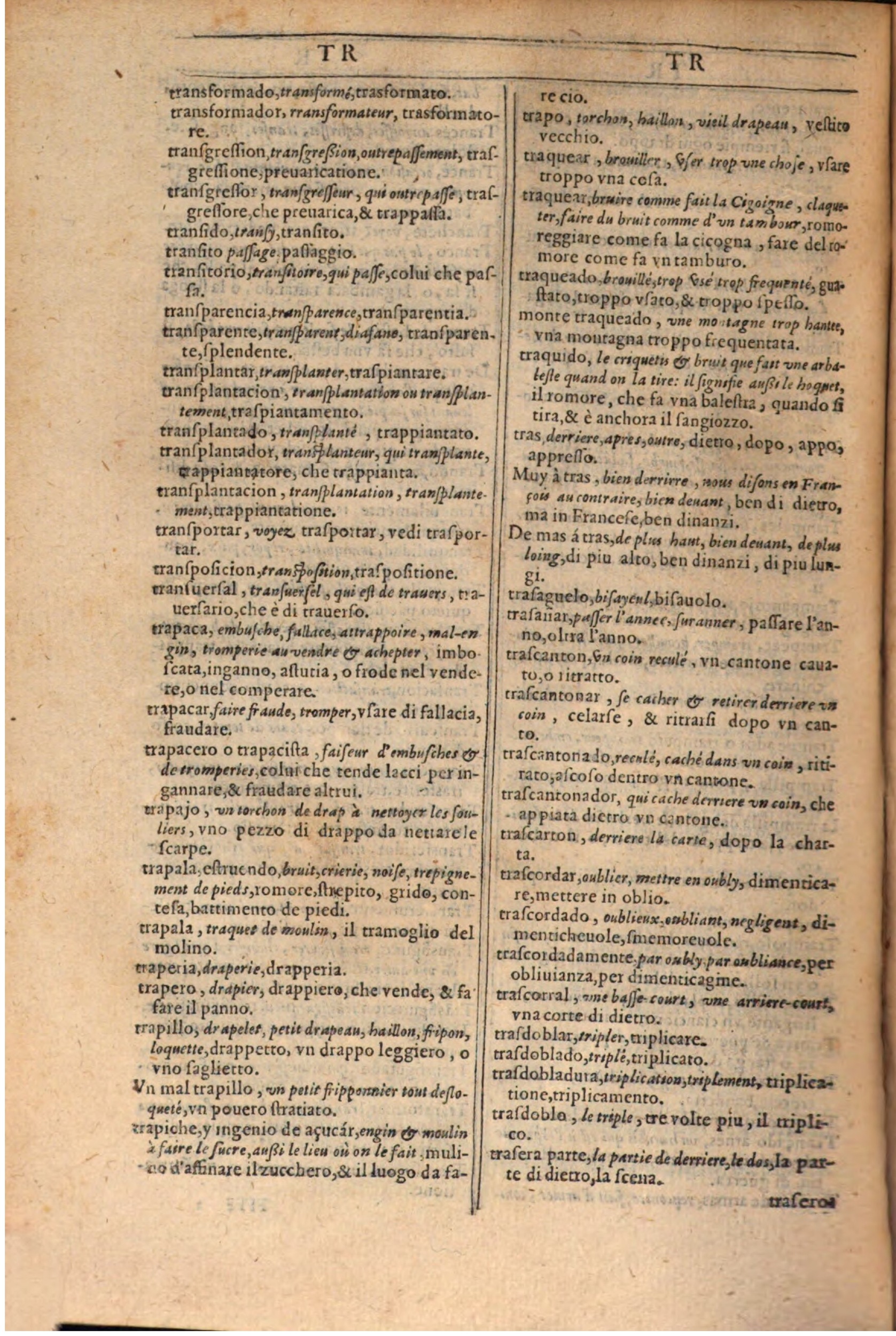 1609 - Philippe Albert et Alexandre Pernet - Trésor des trois langues française, italienne et espagnole (Première partie) - BSB Munich