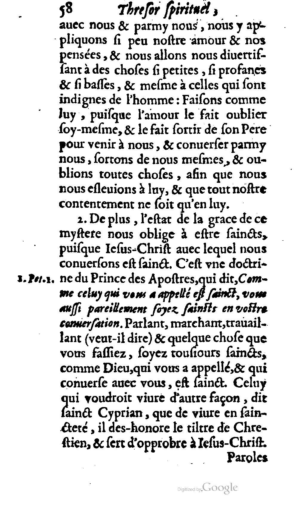 1646 - Antoine Cellier et Pierre Compagnon - Trésor spirituel contenant les obligations - BM Lyon