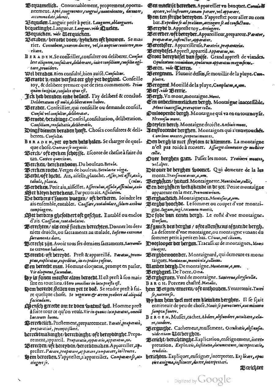 1573 - Christophe Plantin - Trésor du langage bas-allemand - BM Lyon 1573 - Christophe Plantin - Trésor du langage bas-allemand - BM Lyon