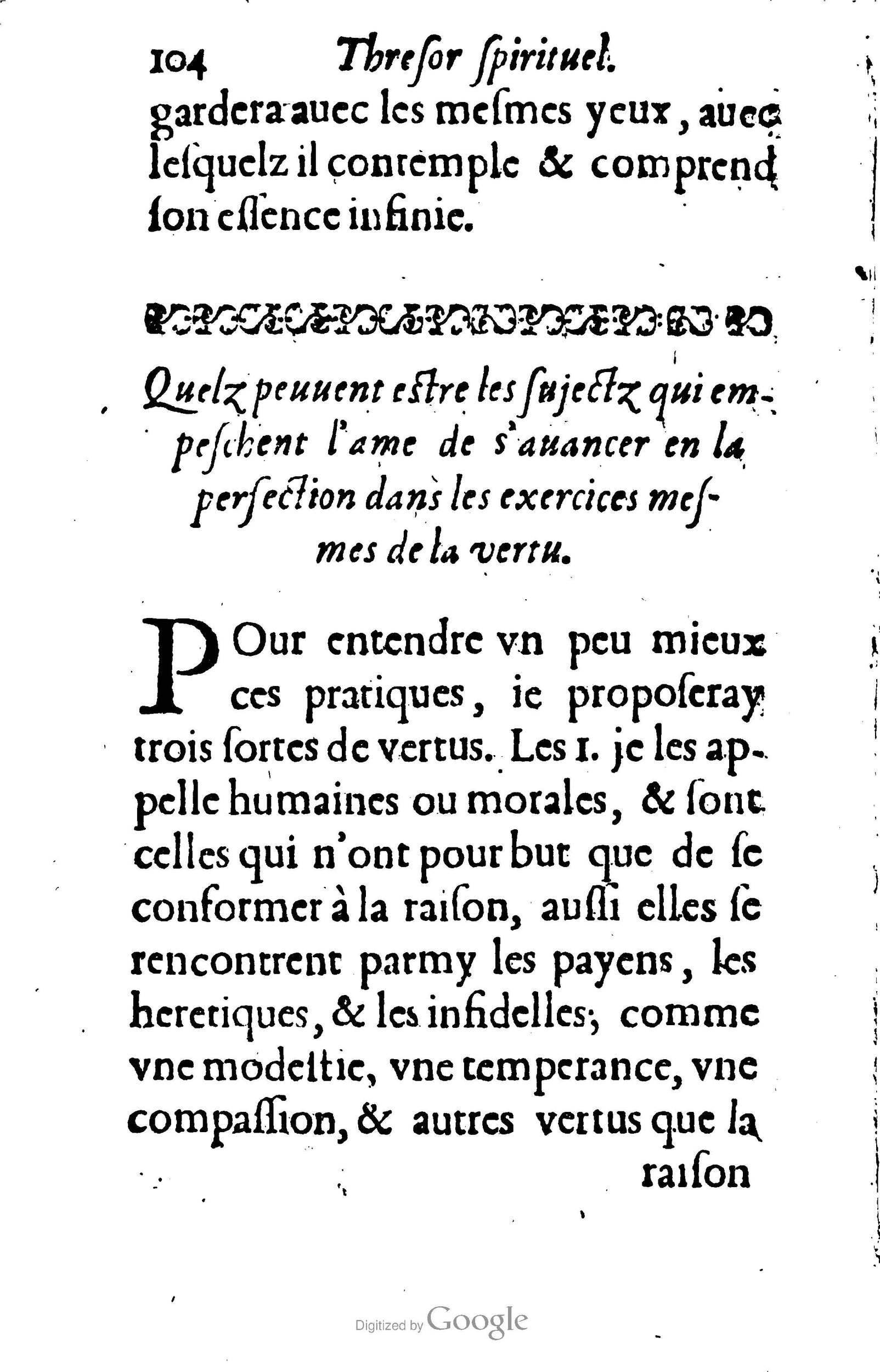1633 - François Waudré - Trésor spirituel contenant les excellences du christianisme - BM Lyon
