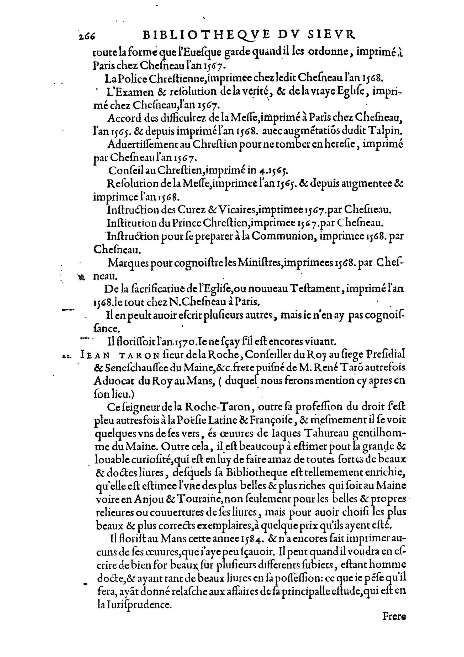 1584 - Abel L&#039;Angelier - Bibliothèques françaises - BnF