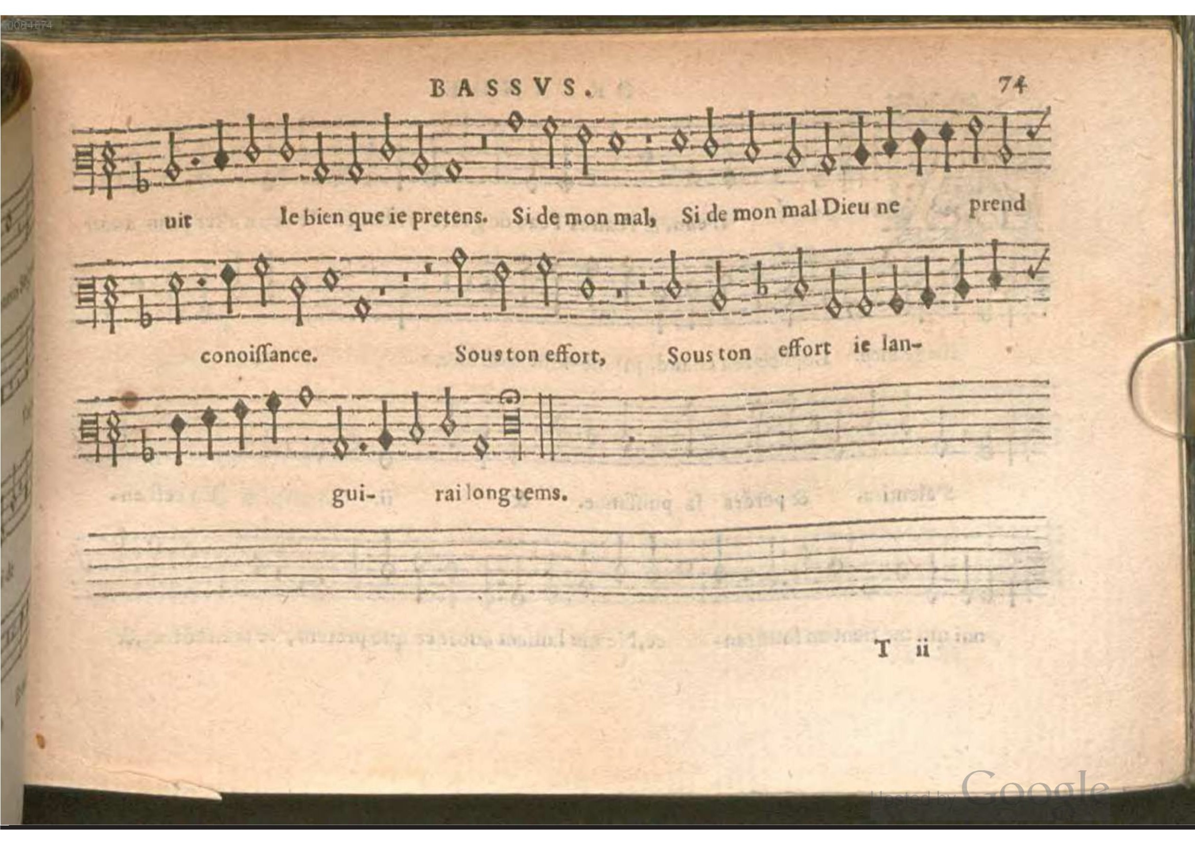 1576 - [Pierre de Saint-André] - Trésor de musique d’Orlande de Lassus Bassus - BSB Munich