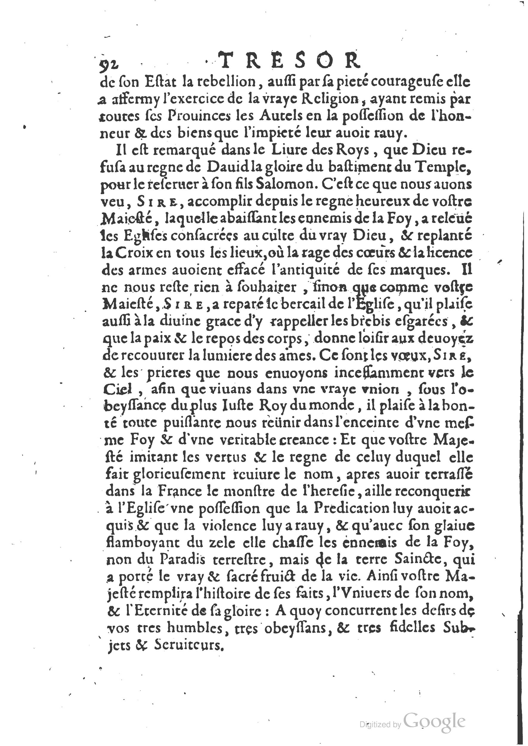 1654 - Michel Bobin - Trésor des harangues, remontrances et oraisons funèbres - BM Lyon