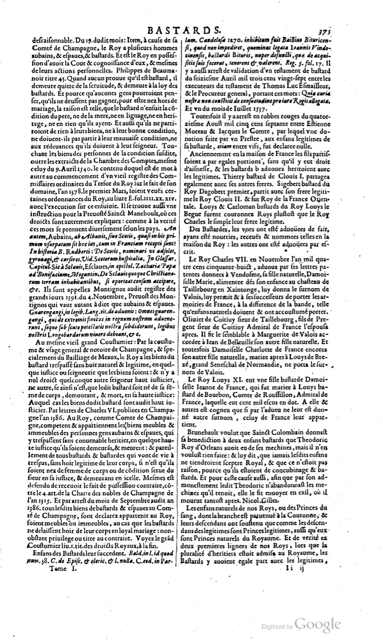 1629 - Veuve Nicolas Buon - Trésor du droit français (29620 T. 1) - BM Lyon