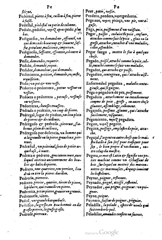 1621 - Adrian Tiffaine - Trésor des deux langues espagnole et française - BM Lyon