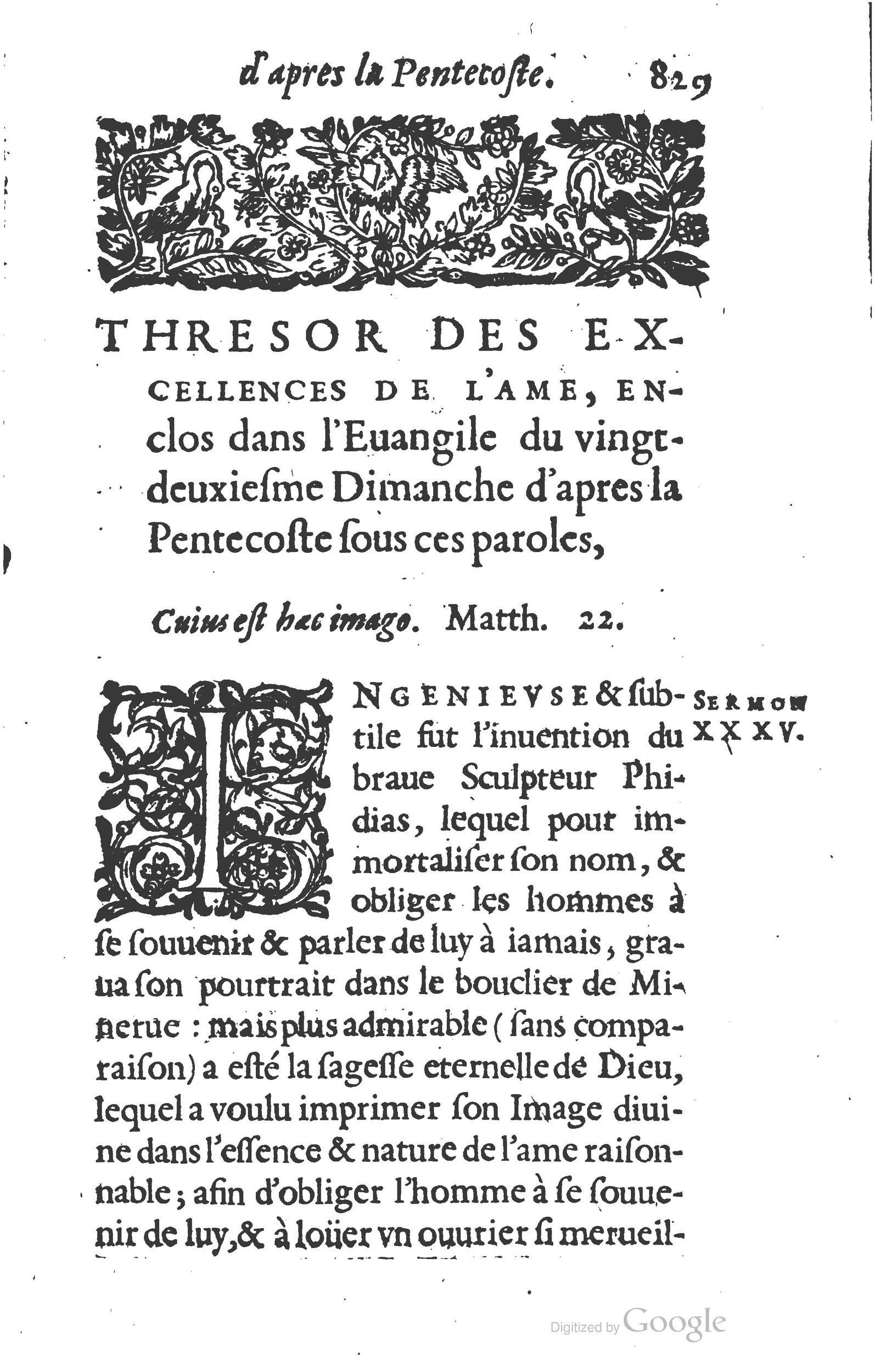1629 - Manassés de Préaulx - Sermons ou Trésors de la piété chrétienne - BM Lyon