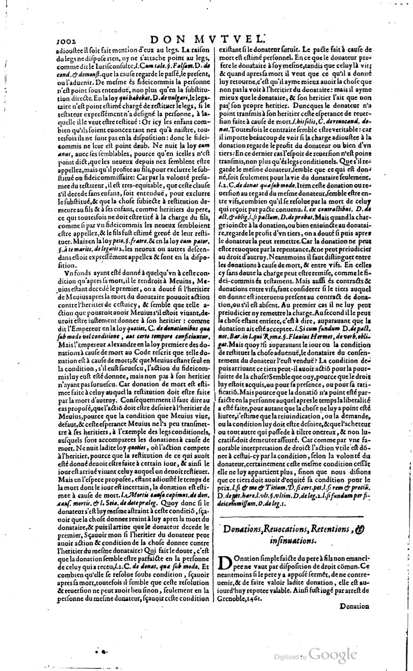 1629 - Veuve Nicolas Buon - Trésor du droit français (29620 T. 1) - BM Lyon