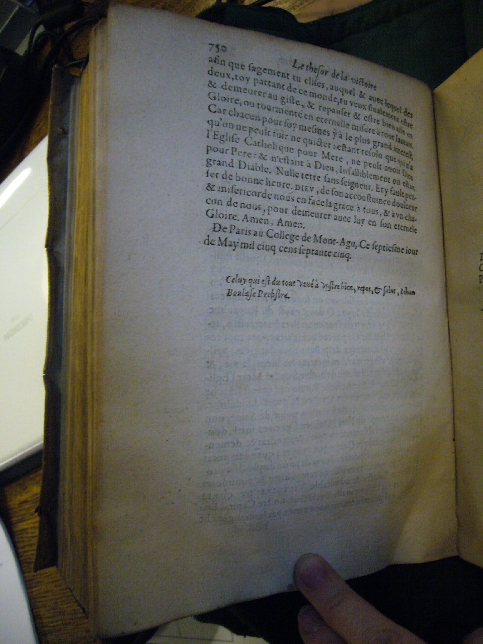 1578 - Nicolas Chesneau - Trésor et entière histoire de la triomphante victoire du corps de Dieu sur l’esprit malin - BnF Arsenal