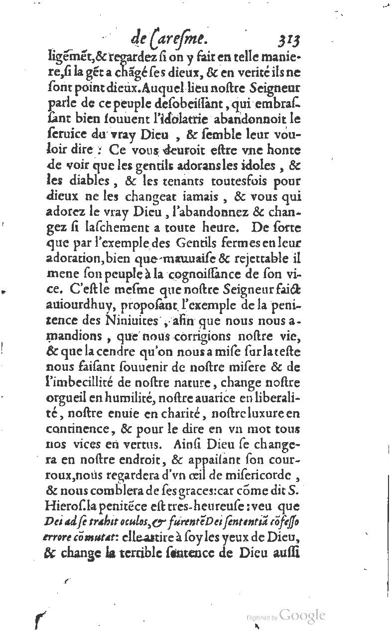1607 - Nicolas Du Fossé - Trésor quadragésimal - T 01 - BM Lyon