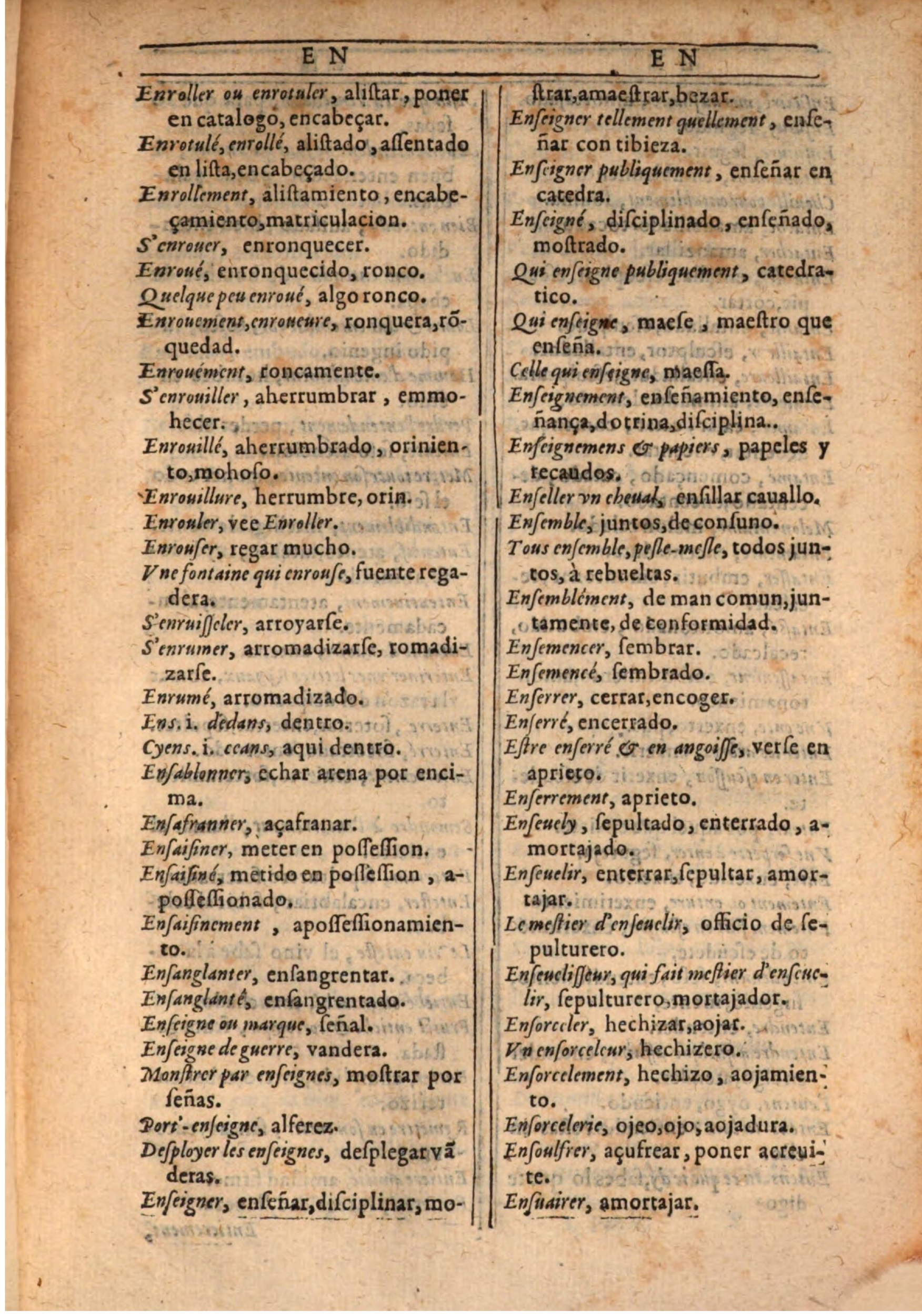 1607 - Marc Orry - Trésor des deux langues espagnole et française (Seconde partie) - BSB Munich 1607 - Marc Orry - Trésor des deux langues espagnole et française (Seconde partie) - BSB Munich