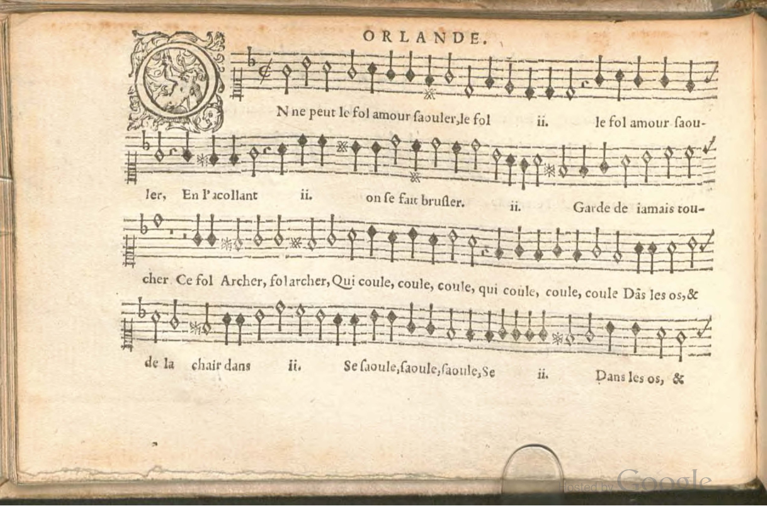 1576 - [Pierre de Saint-André] - Trésor de musique d’Orlande de Lassus Superius - BSB Munich