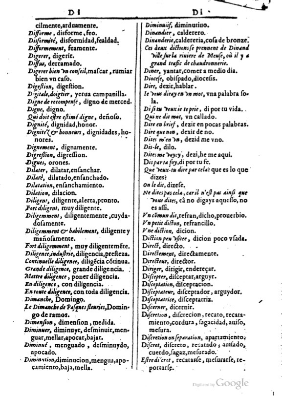 1616 - Veuve Marc Orry - Trésor des deux langues espagnole et française (Première et Seconde parties) - BM Lyon