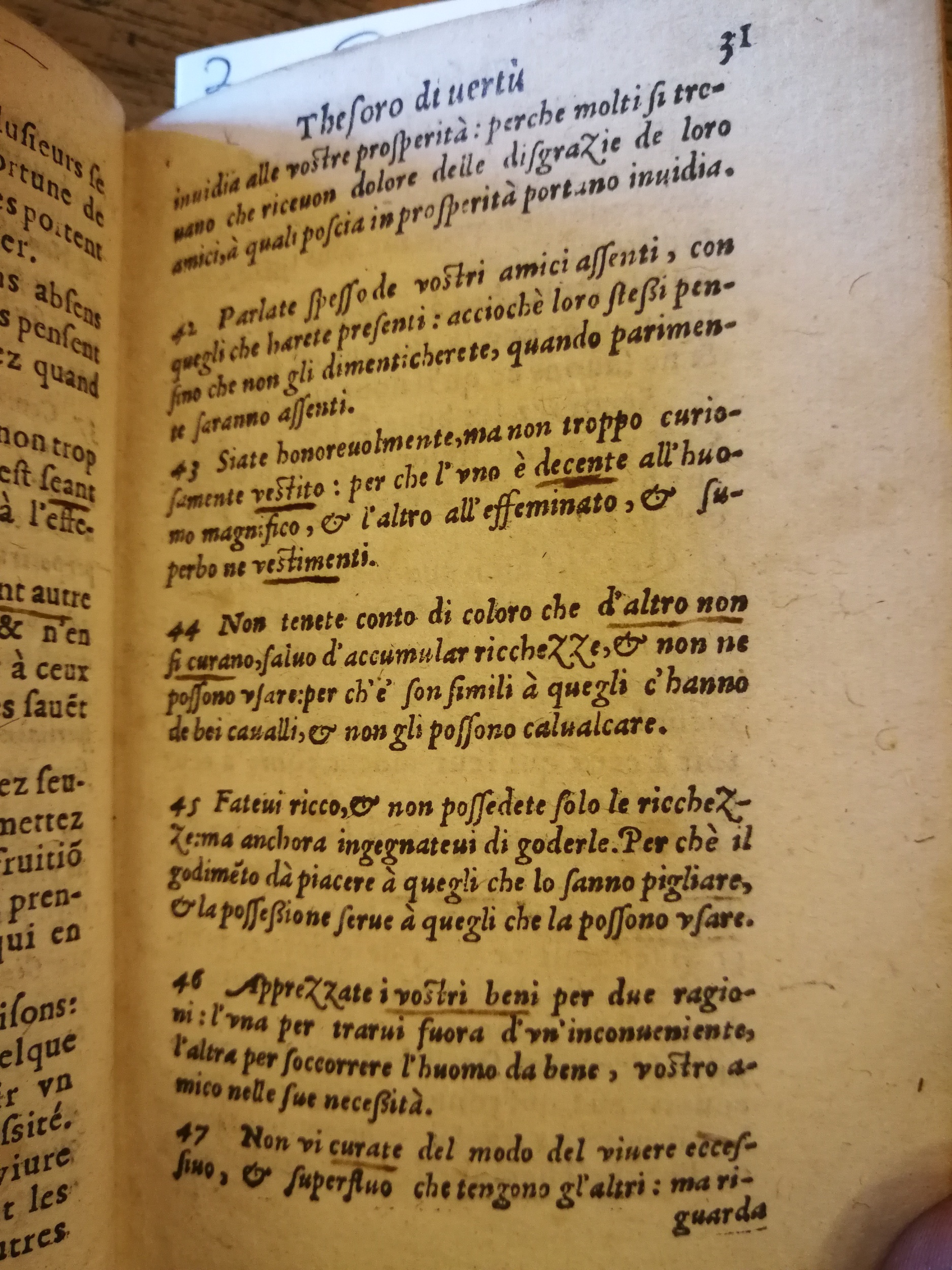 1576 - Benoît Rigaud - Trésor de vertu - BNC Florence