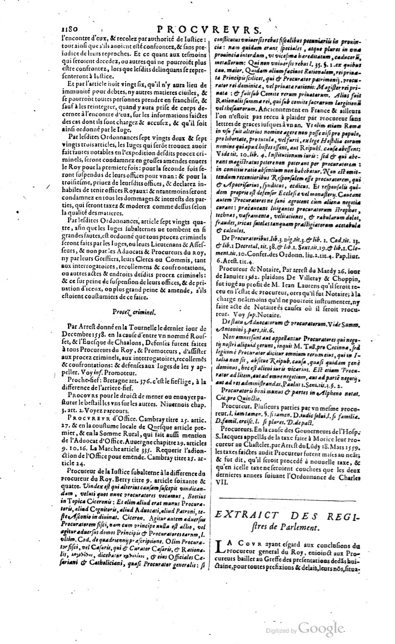1629 - Veuve Nicolas Buon - Trésor du droit français (29620 T. 2) - BM Lyon 1629 - Veuve Nicolas Buon - Trésor du droit français (29620 T. 2) - BM Lyon