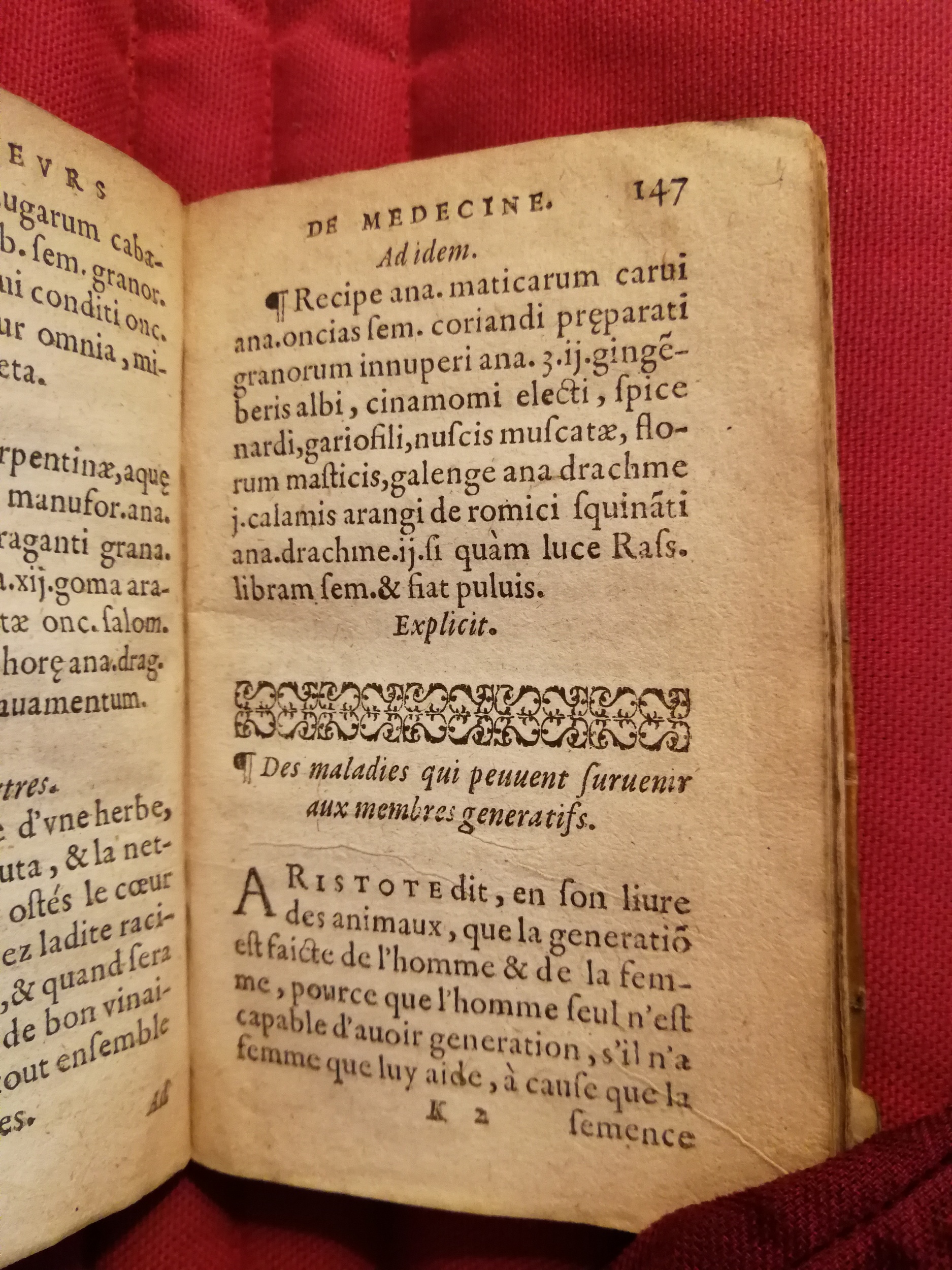 1586 - Benoît Rigaud - Trésor des fleurs et secrets de médecine - Sainte-Geneviève