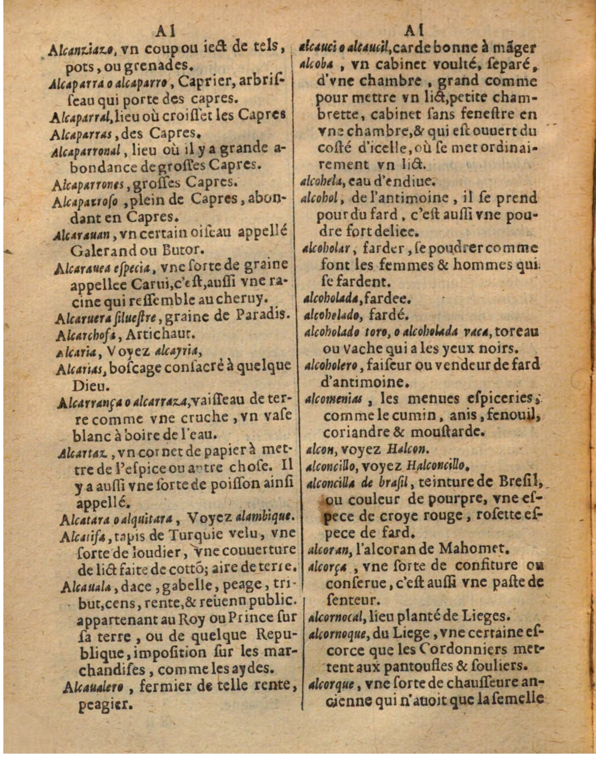 1625 - Hubert Antoine - Trésor des deux langues espagnole et française - Augsbourg