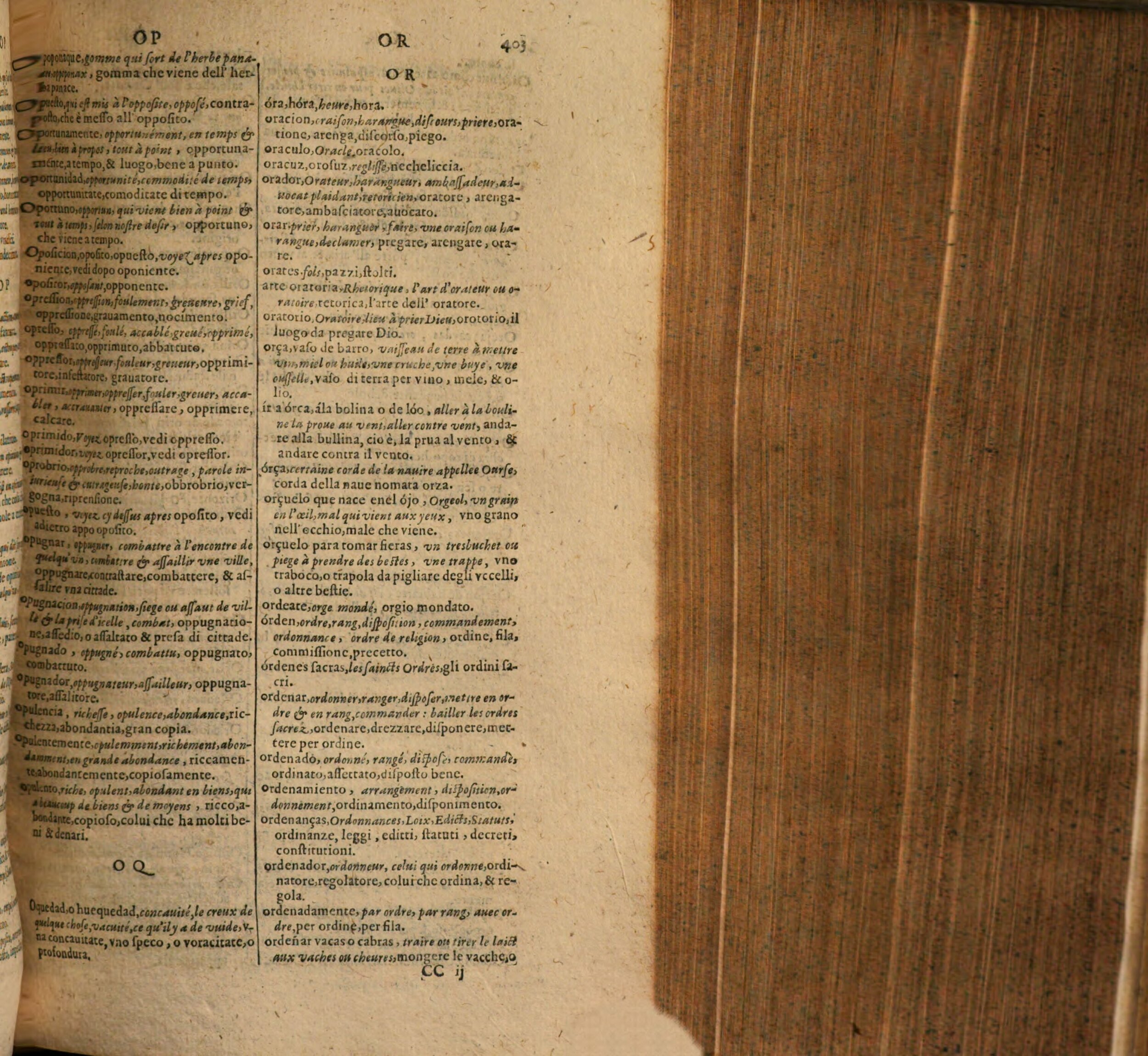 1617 - Samuel Crespin - Trésor des trois langues espagnole, française et italienne (Première partie) - Regensburg