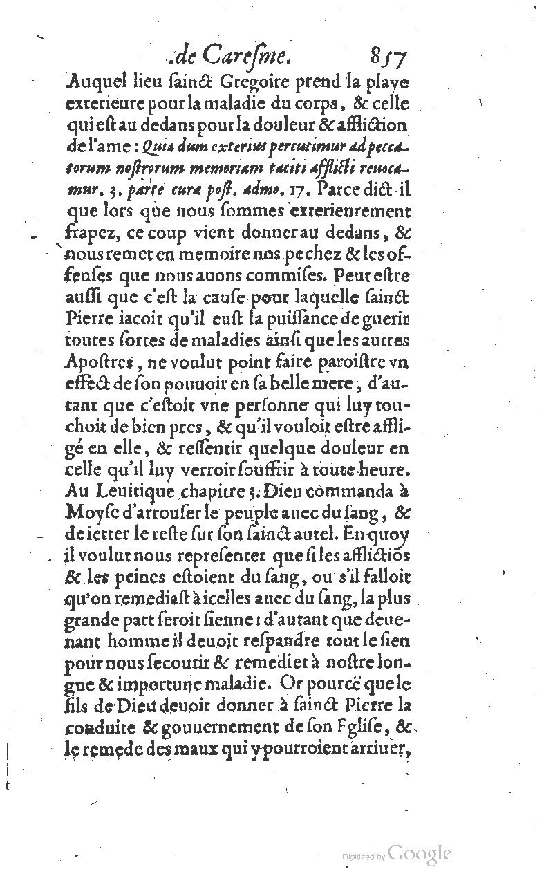 1607 - Nicolas Du Fossé - Trésor quadragésimal - T 01 - BM Lyon