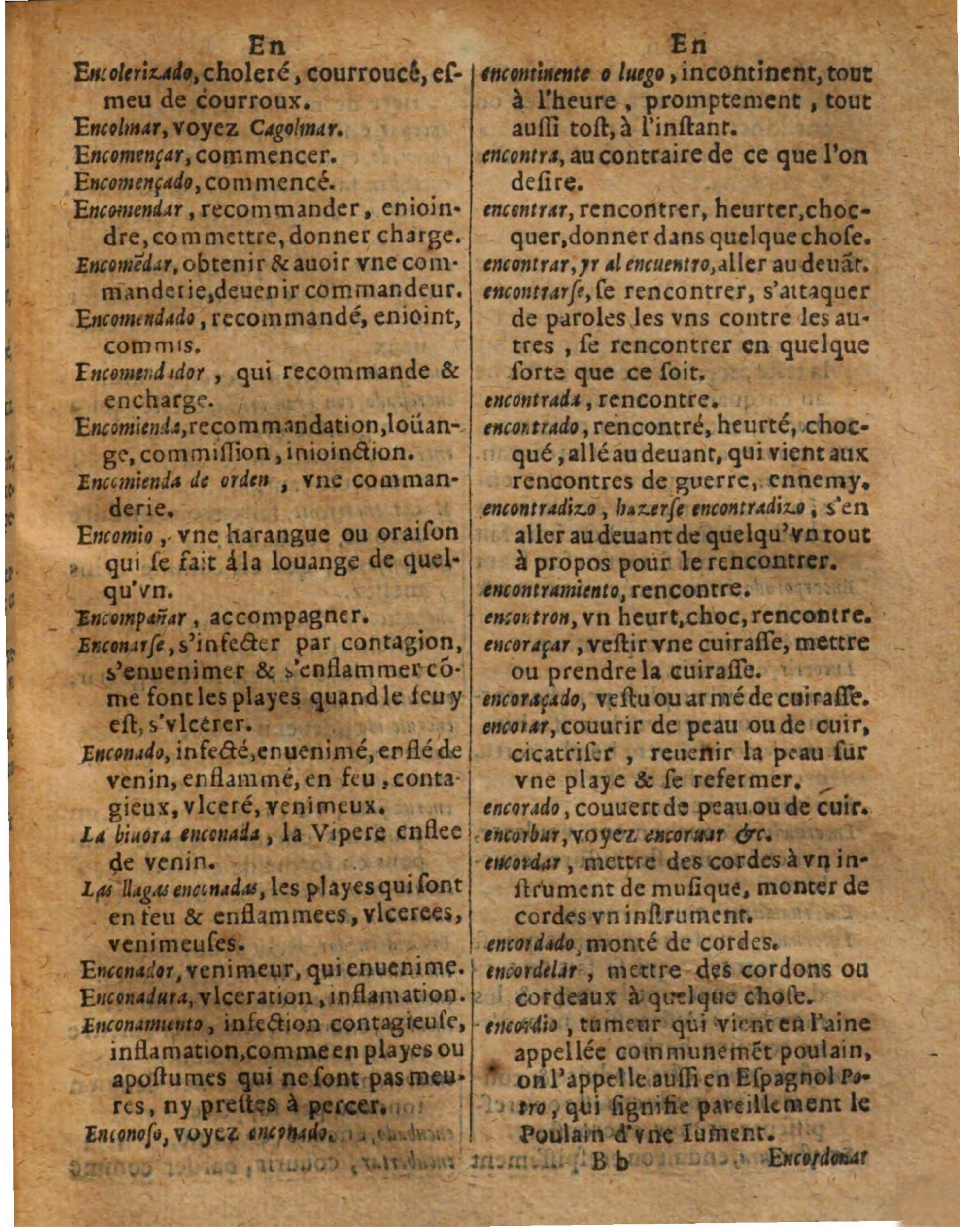 1625 - Hubert Antoine - Trésor des deux langues espagnole et française - Augsbourg