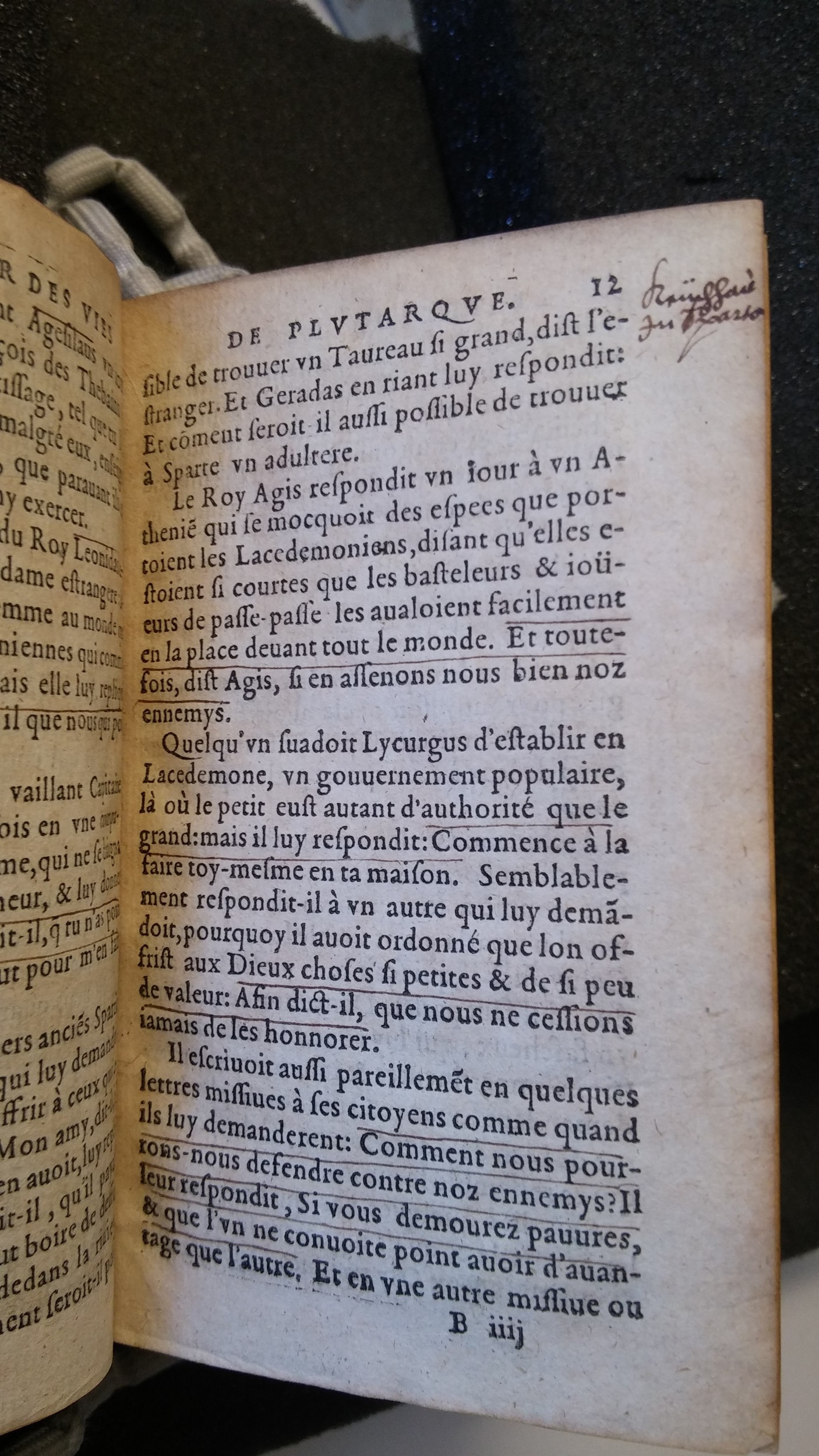 1577 - Claude Micard - Trésor des vies de Plutarque - Saint-Gallen