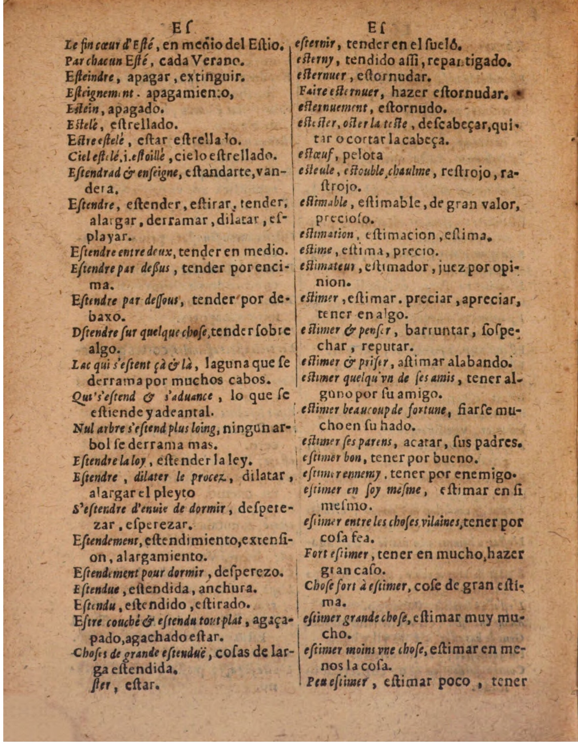 1624 - Hubert Antoine - Trésor des deux langues espagnole et française (Seconde partie) - BSB Munich