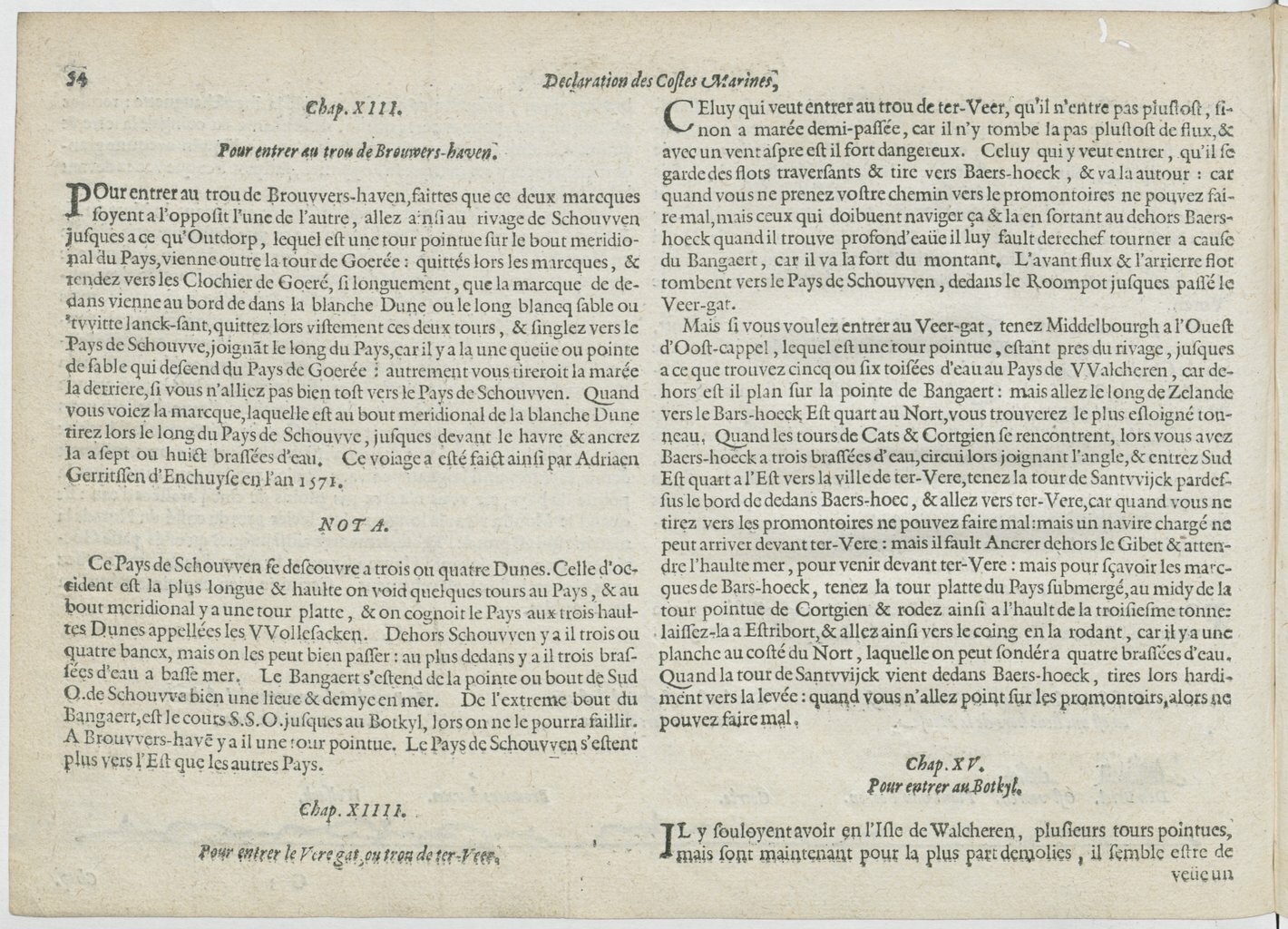 1601 - Bonaventure d’Aseville - Trésorerie ou cabinet de route marinesque - BnF