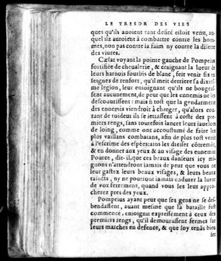 1574 - Benoît Rigaud - Trésor des vies de Plutarque - Avignon