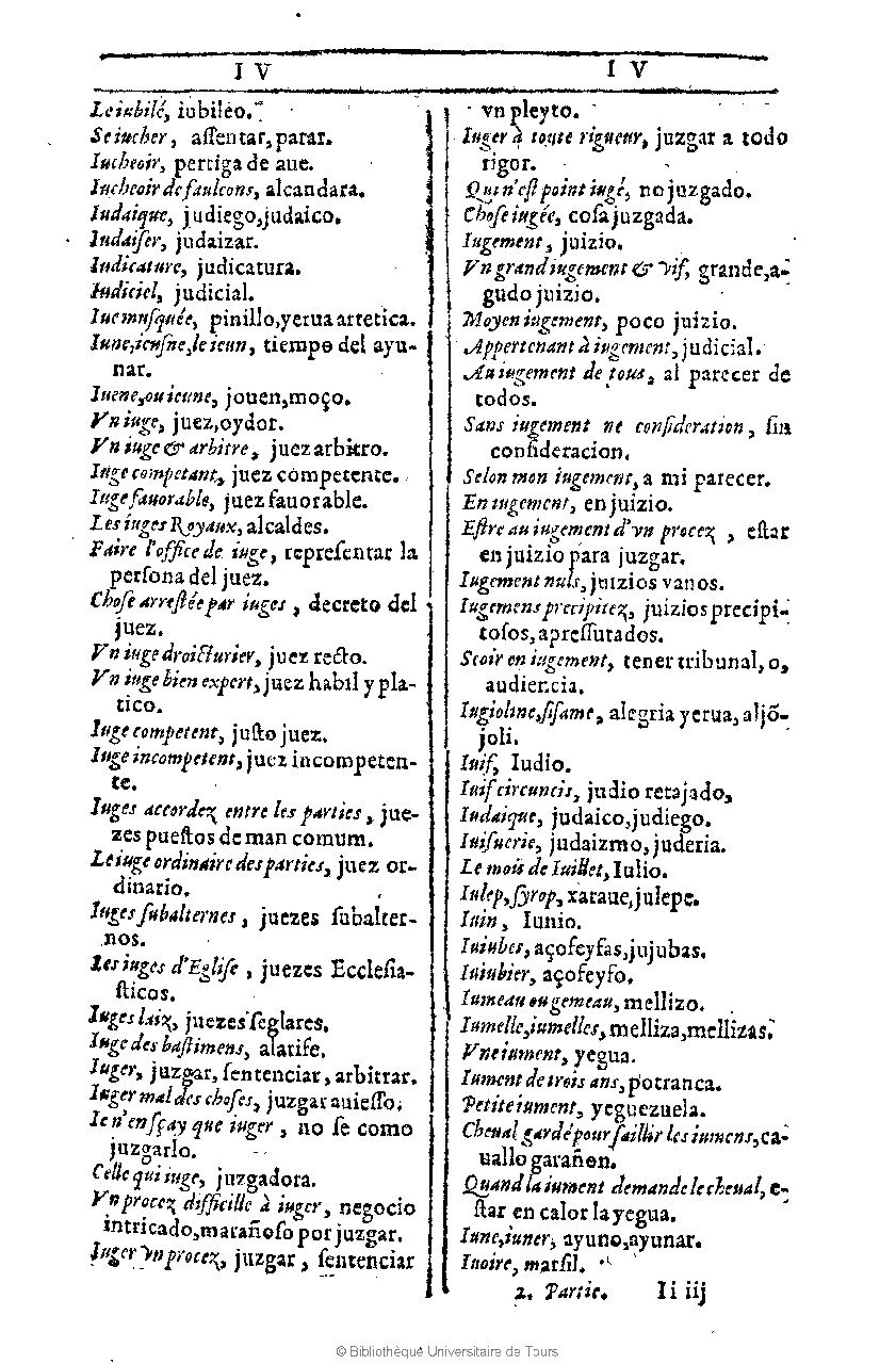 1607 - Marc Orry - Trésor des deux langues espagnole et française (Première et Seconde parties) - BU Tours