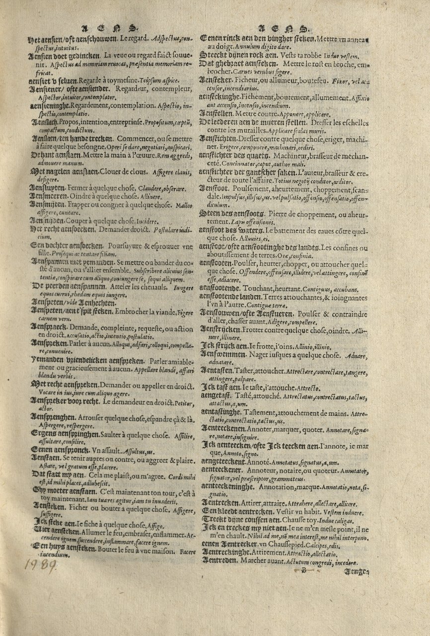 1573 - Christophe Plantin - Trésor du langage bas-allemand - Greifswald
