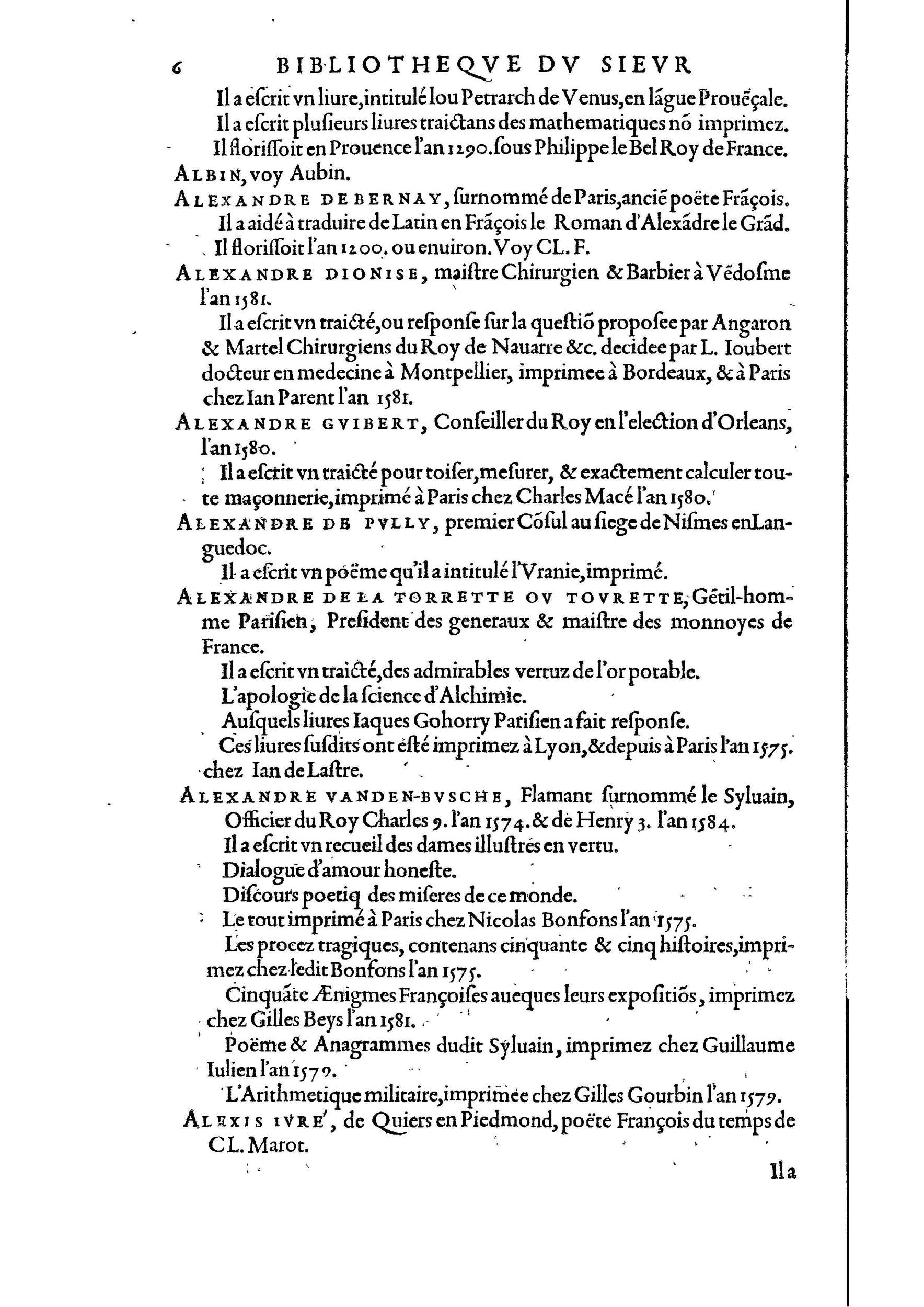 1584 - Abel L&#039;Angelier - Bibliothèques françaises - BnF