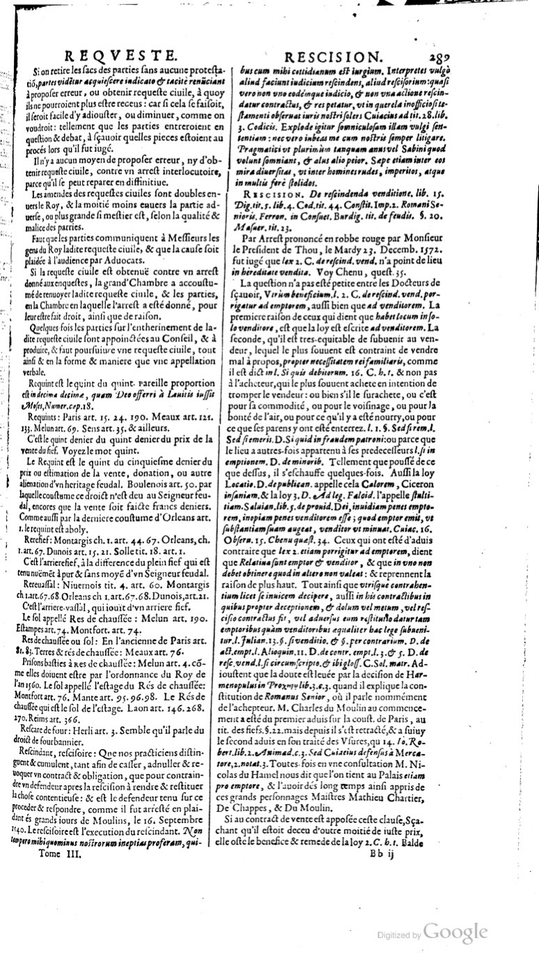 1629 - Veuve Nicolas Buon - Trésor du droit français (21754 T. 3) - BM Lyon