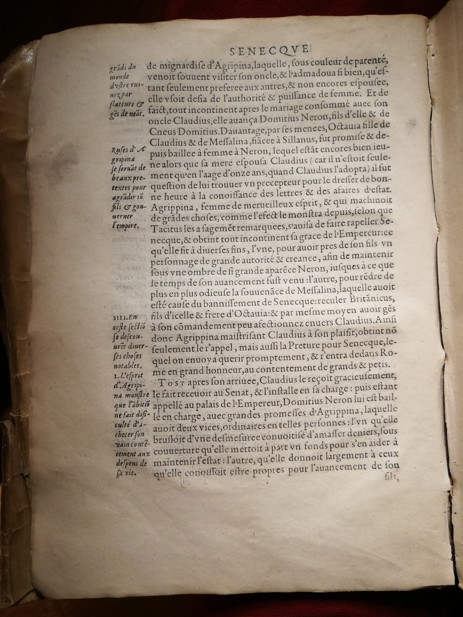 1595 - Jean Houzé - Œuvres morales et mêlées de Sénèque, Trésor de philosophie morale - T. 1 - BnF
