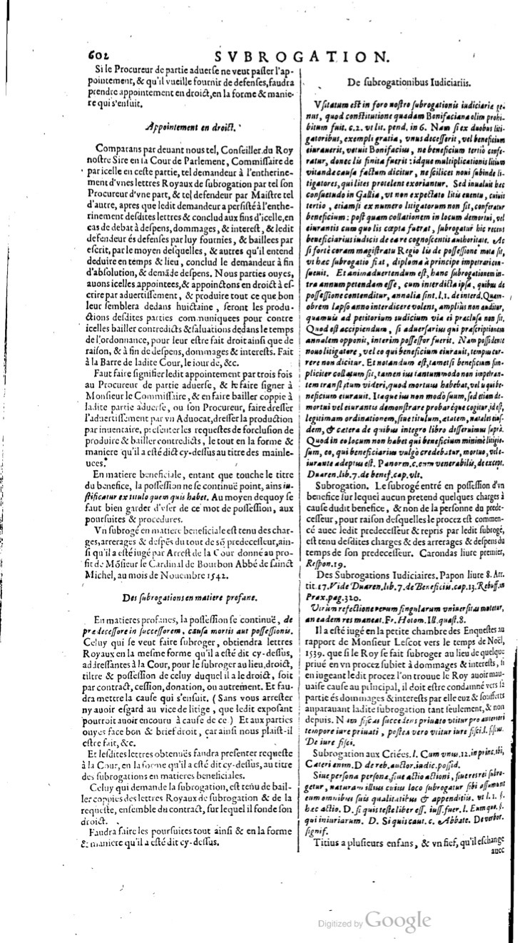 1629 - Veuve Nicolas Buon - Trésor du droit français (21754 T. 3) - BM Lyon