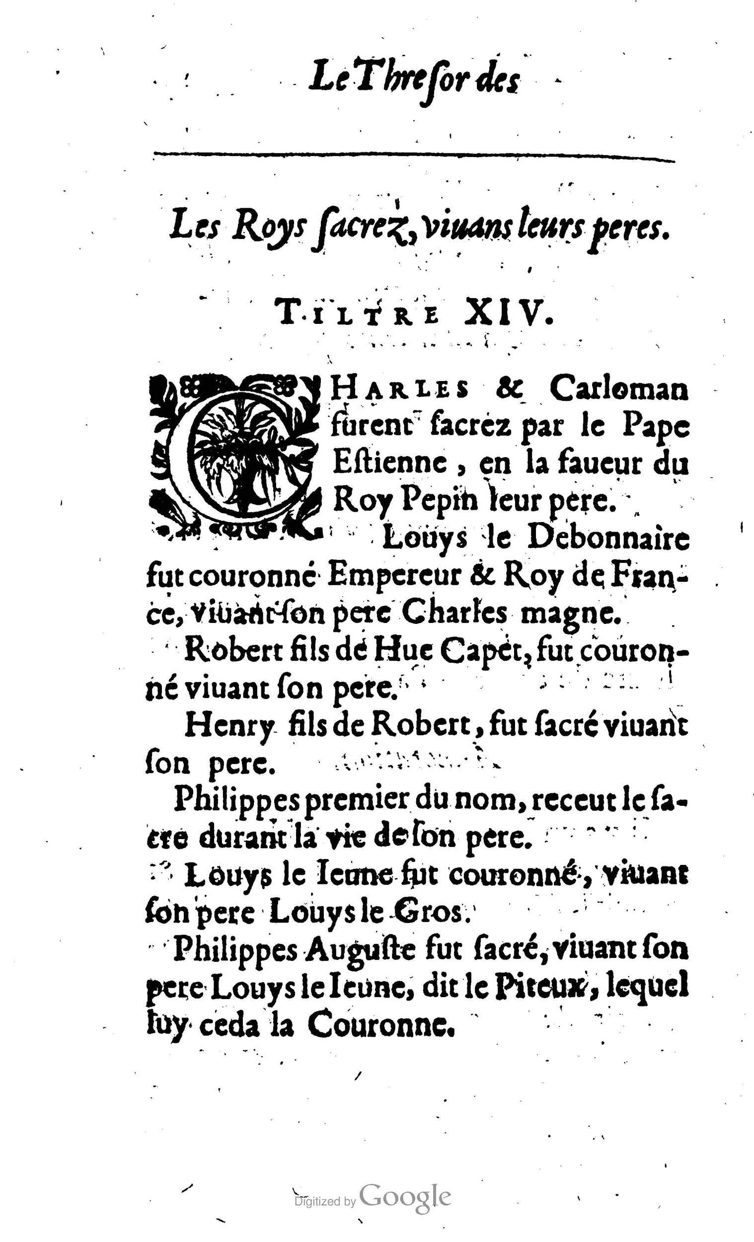 1638 - Jean Corrozet - Trésor des histoires de France - BM Lyon