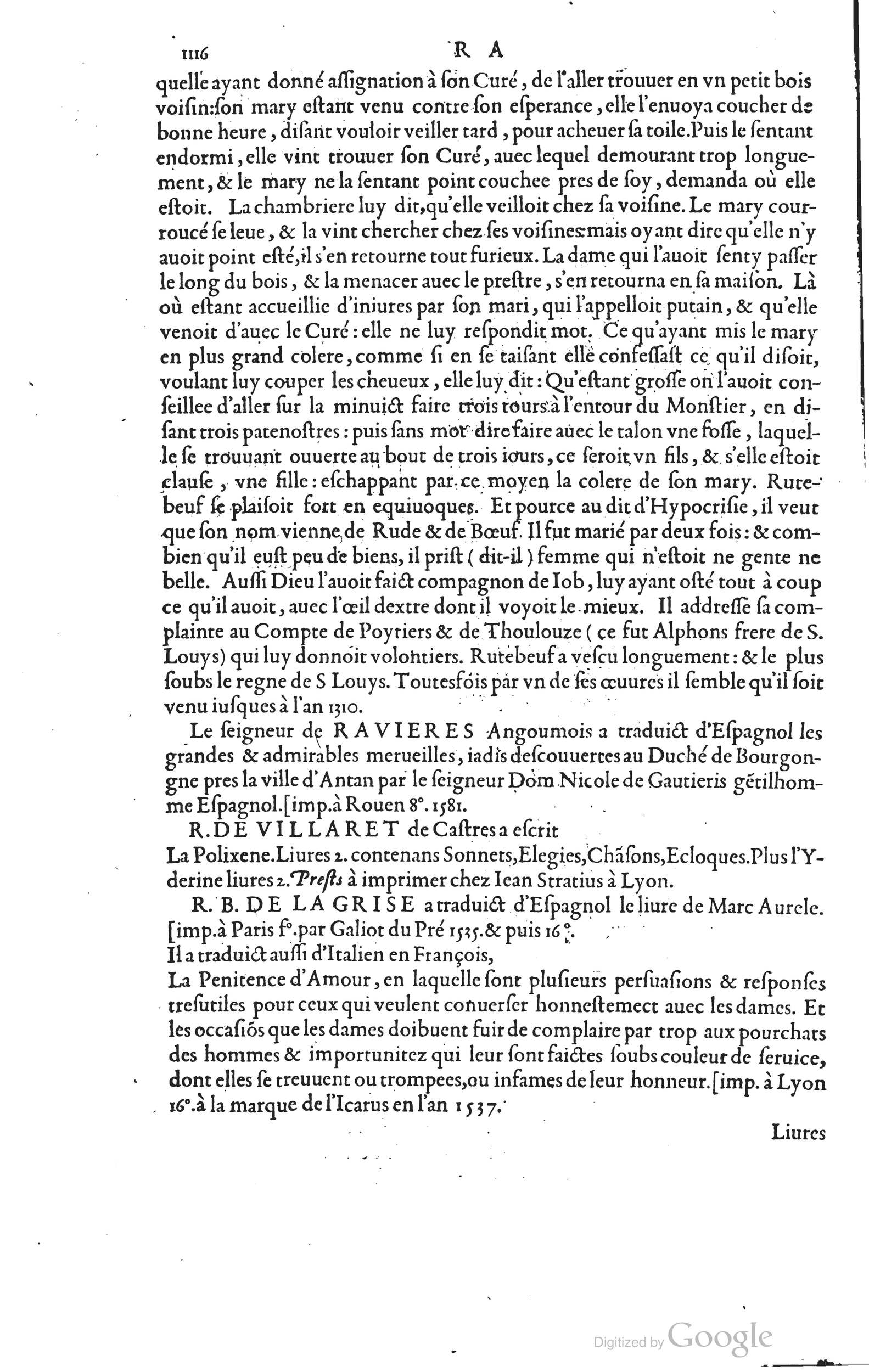 1585 - Barthélemy Honorat - Bibliothèques françaises - BSB Munich